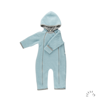 Baby Overall Wollfleece in Eisblau von iobio